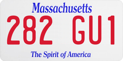 MA license plate 282GU1