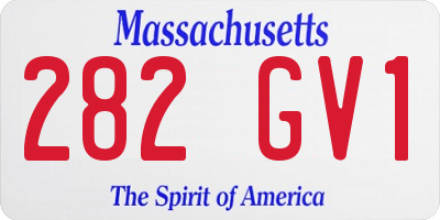 MA license plate 282GV1