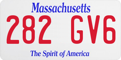 MA license plate 282GV6