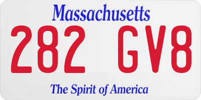 MA license plate 282GV8