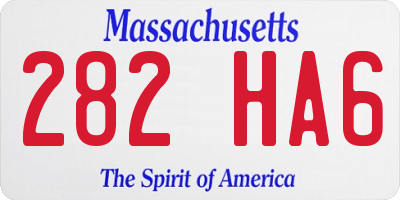 MA license plate 282HA6