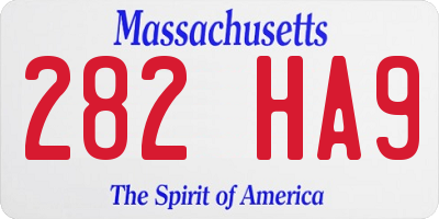 MA license plate 282HA9