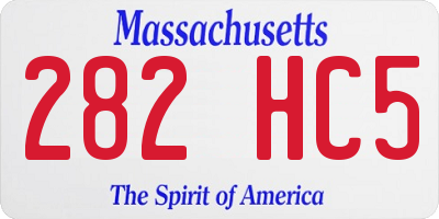 MA license plate 282HC5