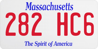 MA license plate 282HC6