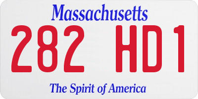 MA license plate 282HD1