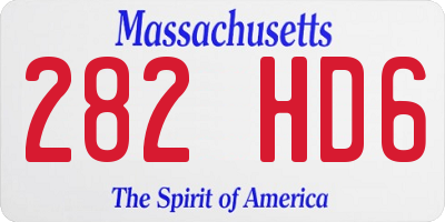 MA license plate 282HD6