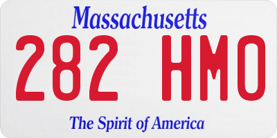 MA license plate 282HM0