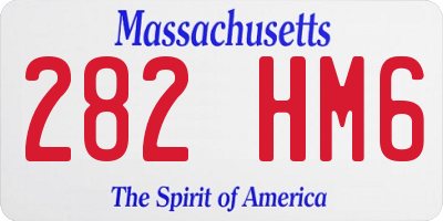 MA license plate 282HM6