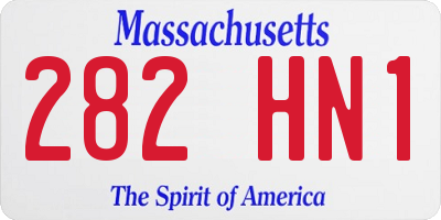 MA license plate 282HN1