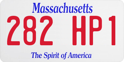 MA license plate 282HP1