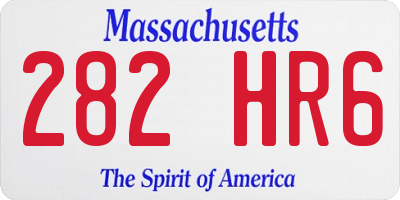 MA license plate 282HR6