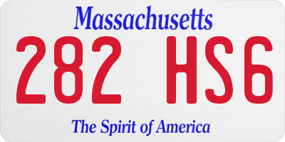 MA license plate 282HS6