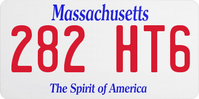 MA license plate 282HT6