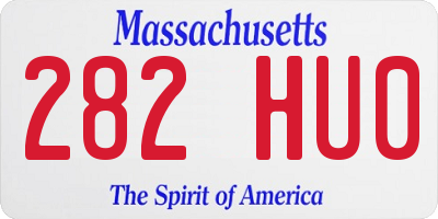 MA license plate 282HU0