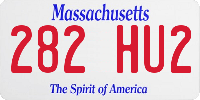MA license plate 282HU2