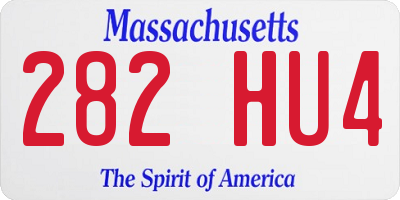 MA license plate 282HU4