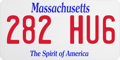 MA license plate 282HU6
