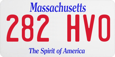 MA license plate 282HV0