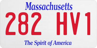 MA license plate 282HV1