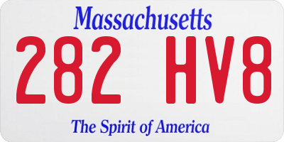 MA license plate 282HV8