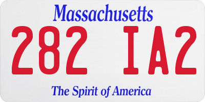 MA license plate 282IA2