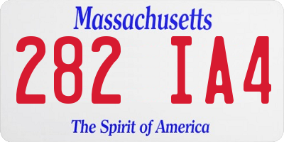 MA license plate 282IA4
