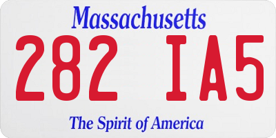 MA license plate 282IA5