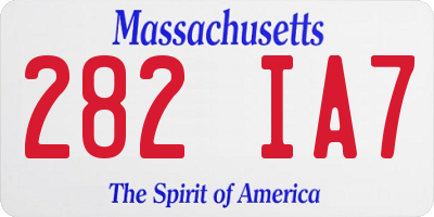 MA license plate 282IA7