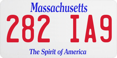 MA license plate 282IA9