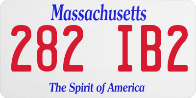 MA license plate 282IB2