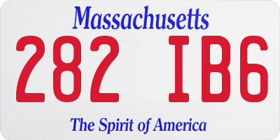 MA license plate 282IB6