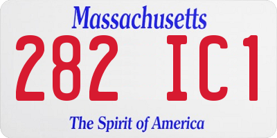 MA license plate 282IC1