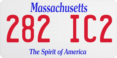 MA license plate 282IC2