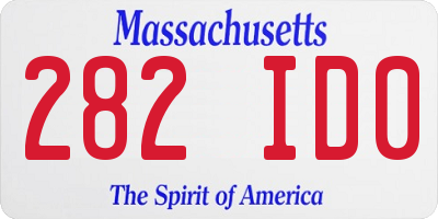 MA license plate 282ID0
