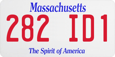 MA license plate 282ID1