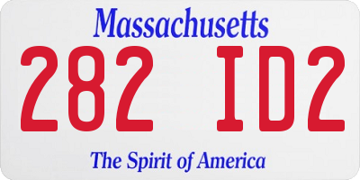 MA license plate 282ID2