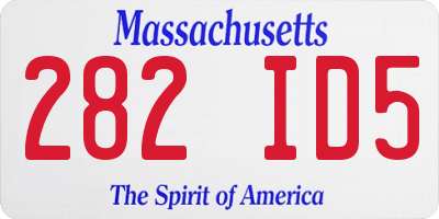 MA license plate 282ID5
