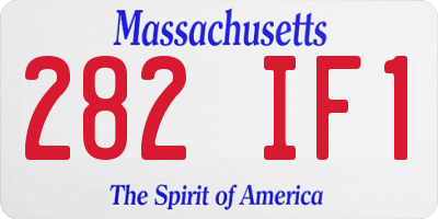 MA license plate 282IF1