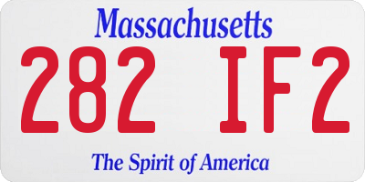 MA license plate 282IF2