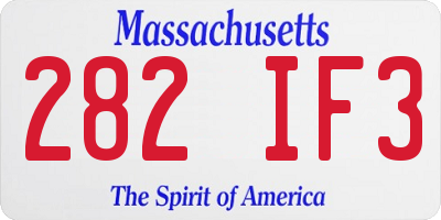 MA license plate 282IF3