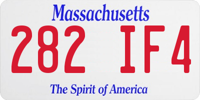 MA license plate 282IF4