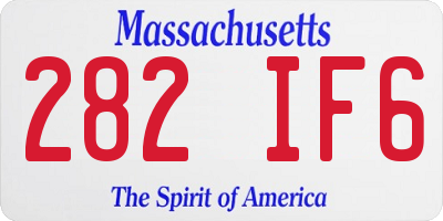 MA license plate 282IF6