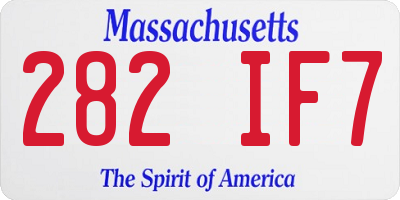 MA license plate 282IF7
