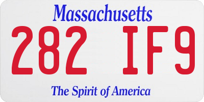 MA license plate 282IF9
