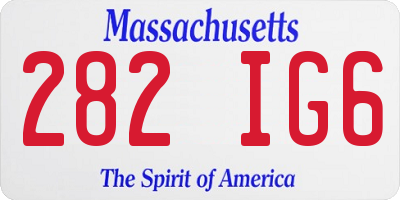 MA license plate 282IG6