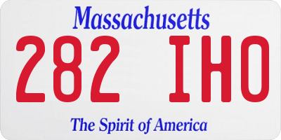 MA license plate 282IH0