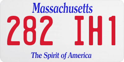 MA license plate 282IH1