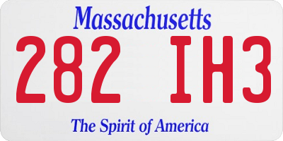 MA license plate 282IH3