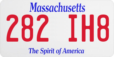 MA license plate 282IH8