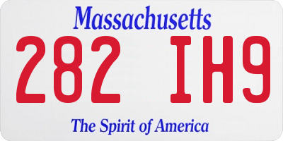 MA license plate 282IH9